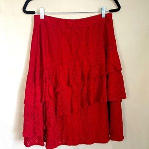 Anthropologie ruffle skirt